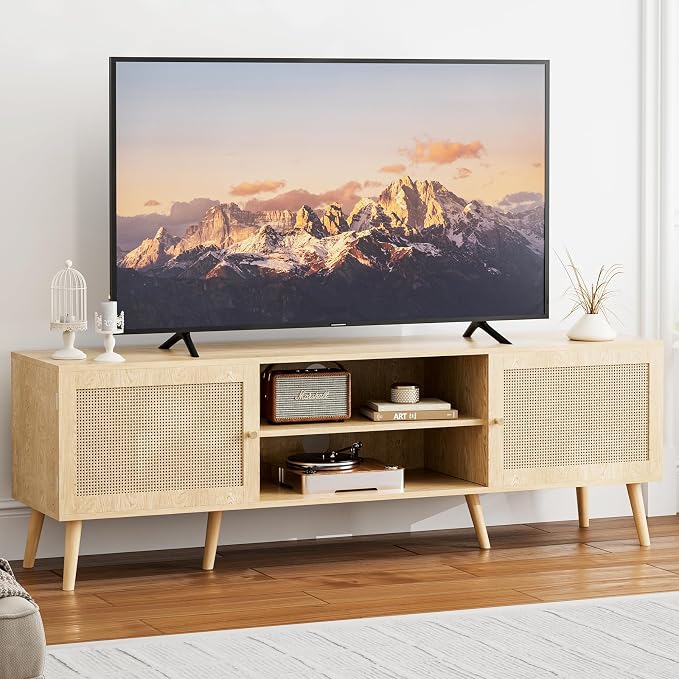 ZttRiee TV Stand for TVs up to 65'', Entertainment Center - Image 7