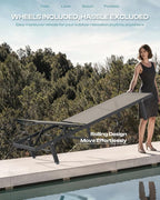 Chaise Lounge Outdoor, Aluminum Pool Lounge Chairs - Image 3