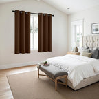 MIULEE Blackout Curtains for Bedroom 2 Panels 40 x 54 Inch Long Brown | Thermal - Image 6