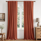 MIULEE Fall 100% Blackout Linen Curtains by MIULEE