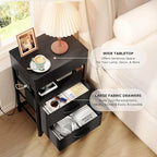 Lazzanto Nightstand Hidden Drawer Charging Table - Image 6