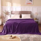 BEDELITE Fleece Blanket Soft Plush Queen Size Bed Blanket Purple 90"x90" | - Image 3
