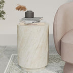 LeisureMod 14” Wide Round Side Table in Fiberstone - Image 4