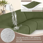 ALIECOM 100% Waterproof Recliner Sectional Couch Covers L Shape Stretch Corner - Image 4