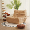 N&V Fireside Chair, Mid Century Armless Floor Sofa, Soft Premium Corduroy Floor by NV