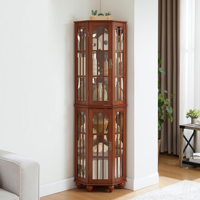 Glass Corner Display Cabinet - Image 3