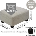 CAROLMADE Small Foot Stool Ottoman Footstool - Image 3