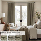 Living Room Darkening Curtains 63 Inches Long Small Bay Window Blackout - Image 7