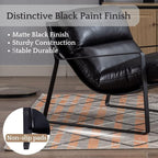 LukeAlon Modern PU Leather Accent Armchair, Upholstered Living Room Chair - Image 7