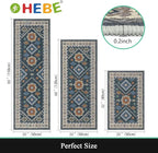 HEBE Boho Kitchen Rugs Set of 3, Non Slip Washable Kitchen Mats - Image 2