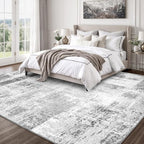 Rugflix 6x9 Area Rugs for Living Room, Washable Grey Large Rug | Machine by RugflixAreaRugs