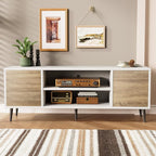 JUMMICO TV Stand for 65 Inch TV, Mid Century Modern TV Stand, Entertainment - Image 6