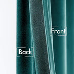 MIULEE Teal Velvet Curtains 52x90 inches 2 Panels Luxury Blackout Curtains | - Image 6