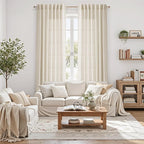 Birch Beige Linen Curtains 80 Inch Length - Image 6