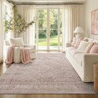 5x7 Ft Area Rugs for Living Room, Soft Non-Slip Machine Washable Rug, Vintage - Image 2