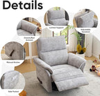 Rocking Chair Nursery with Adjustable Headrest, Manual Swivel Rocker Recliner - Image 7