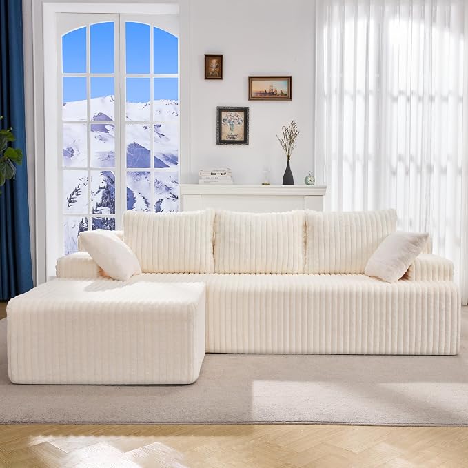 Hobestluk Modular Sectional Sofa Couches L-Shape Couch 3 Seat Modular Sofa by YourHomeDeservesMore