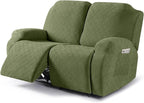 VANSOFY Loveseat Recliner Covers, 2-Pieces Stretch Reclining Couch Cover by VANSOFYFURNITURECOVERS