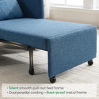 Iroomy 5-Level Adjustable Convertible Sleeper Chair, 3-in-1 Pull Out Sofa Bed - Image 8
