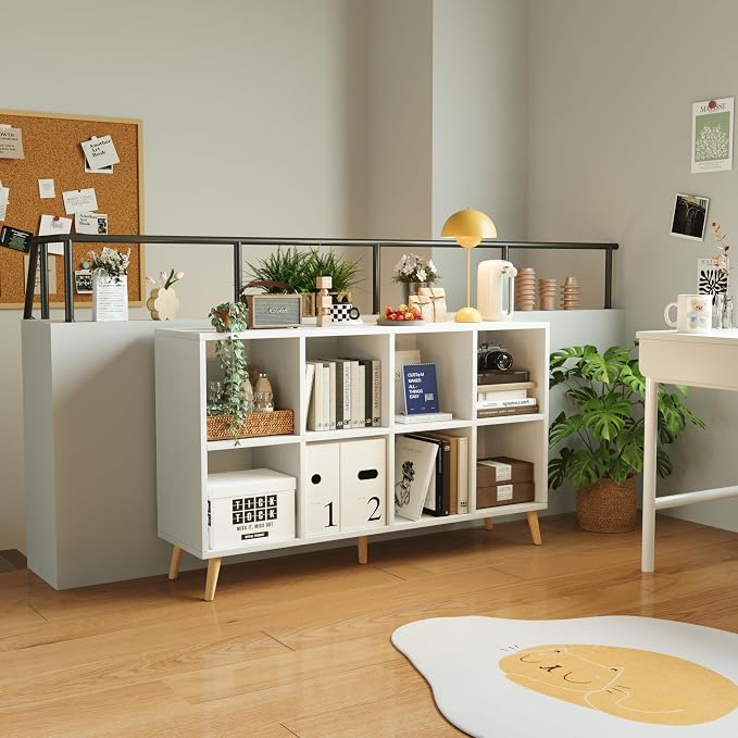 8-Cube Bookshelf 2 Tier Modern Bookcase - Image 4