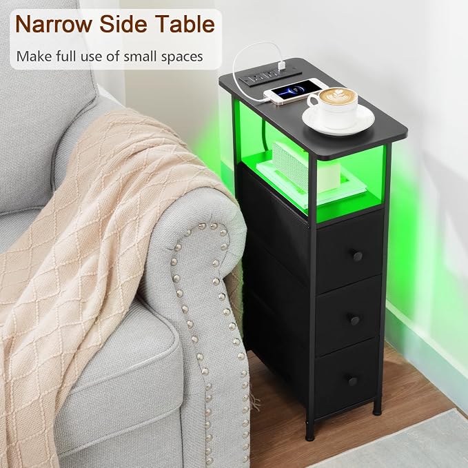 LOAKEKEL Narrow End Table Living Room - Image 4