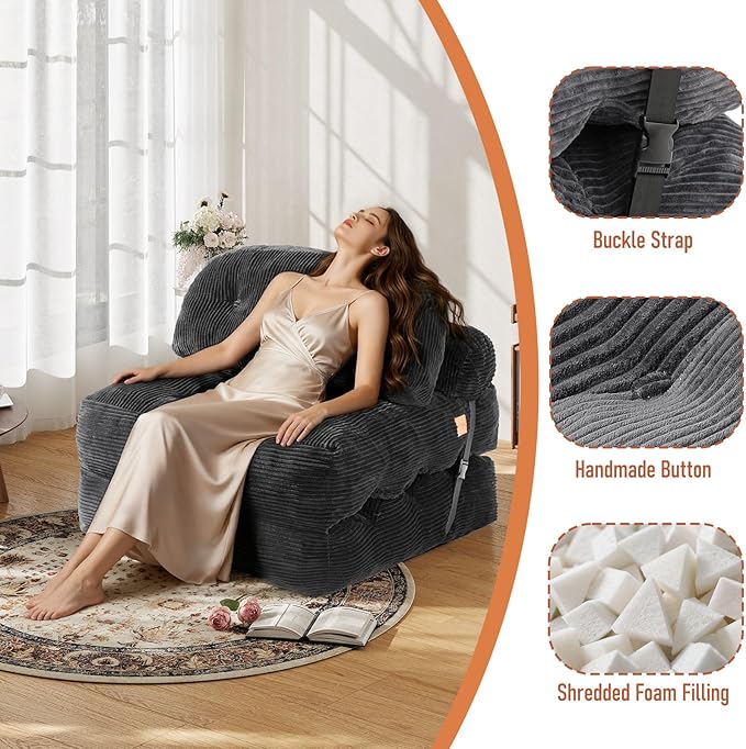 Folding Sofa Bed, Convertible Sleeper Chair - Image 5