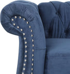 RARZOE Modern 2 Pieces Living Room Sofa Set, Contemporary Tufted Button Velvet - Image 4