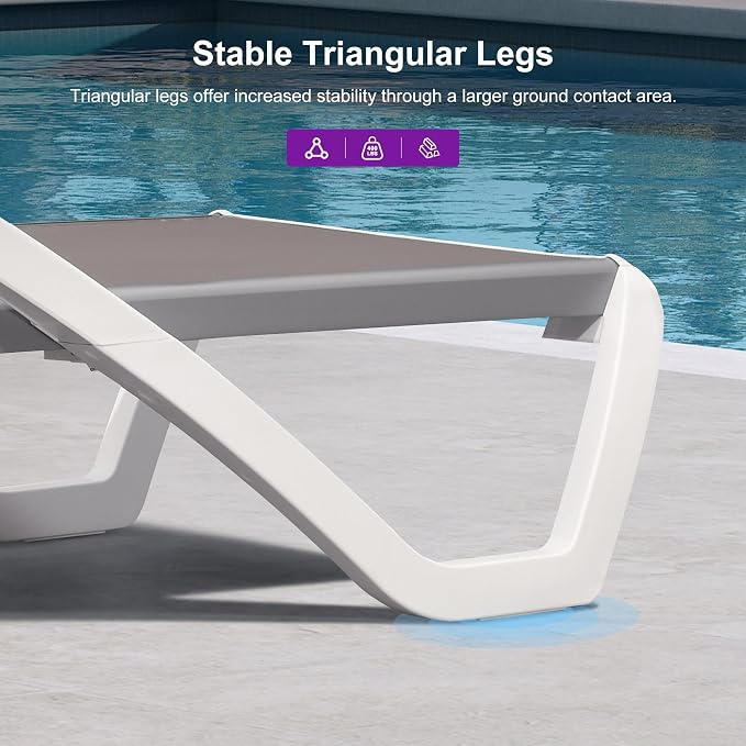 PURPLE LEAF Patio Chaise Lounge Chair - Image 8
