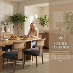 VESCASA Linen Upholstered Dining Chairs - Image 2