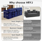 5-in-1 Convertible Sofa Bed, Corduroy Futon Couch Sleeper - Image 4