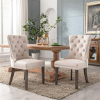 KCC Velvet Dining Chairs Set of 6, Upholstered High-end Tufted Dining Room Chair - Image 9