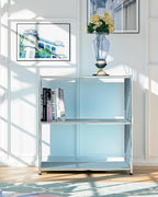 32-Inch 2-Tier Metal Bookcase, Open Shelf Storage Organizer - Image 7