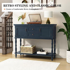 ARTPOWER Console Table with 2 Drawers, Retro Entryway Table with 2 Door - Image 6