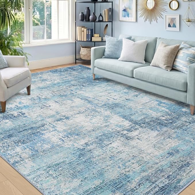 RELEANY Washable 5'x7' Abstract Area Rug by RELEANY