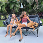 Huskfirm 3 Person Camping Chairs Folding Double Camping Chair Portable - Image 4