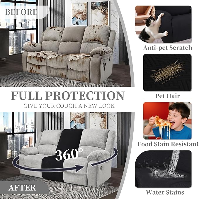 100% Waterproof Sectional Recliner Couch Covers - Image 6