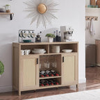 Alaxgumrol Coffee Bar Cabinet, Rattan Buffet Sideboard Cabinets - Image 5