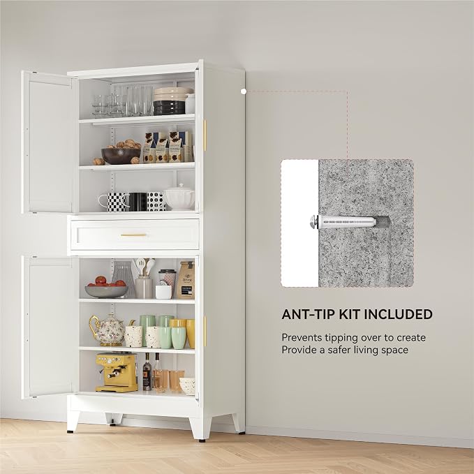 YAUWOH 71''Tall Kitchen Pantry Cabinet - Image 5