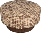 East at Main Mila Brown Coffee Table – Round Boho Pedestal Table - Image 5