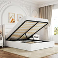 Allewie Full Size Velvet Lift Up Storage Bed, Modern Wingback Headboard by Allewie