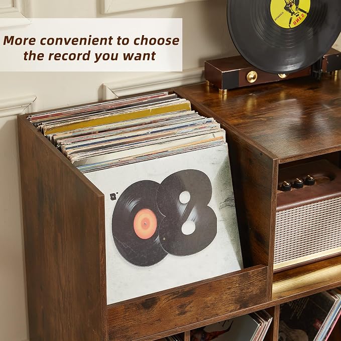 LELELINKY Large 48'' Record Player Stand - Image 3