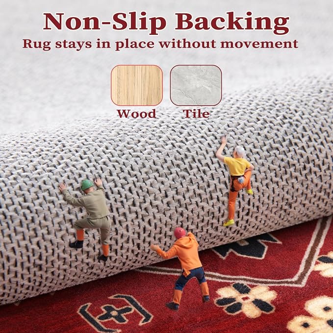 SERISSA 3x5 Washable Non Slip Boho Area Rug - Image 5