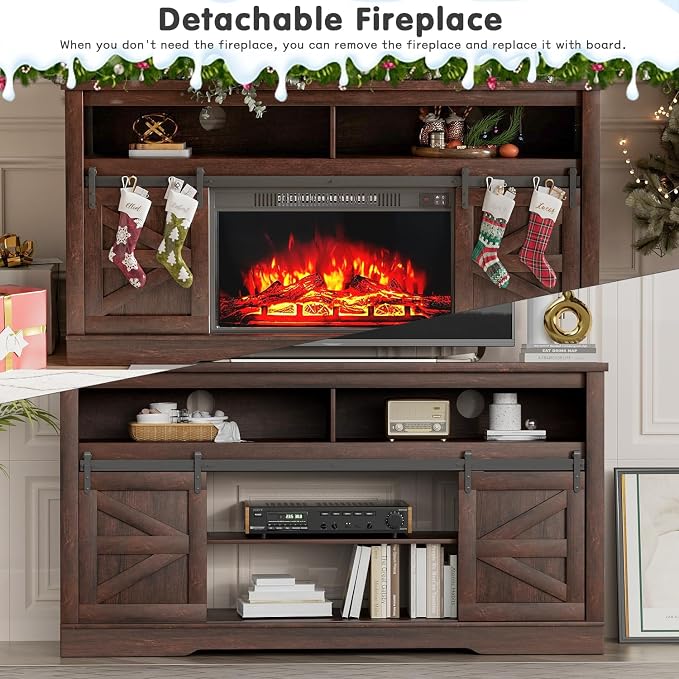 YESHOMY Fireplace TV Stand for Television up to 65+ Inch - Image 4
