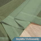 Sage Green Sheer Kitchen Curtains 36 Inch Length 2 Pieces, Solid Volie Small - Image 9