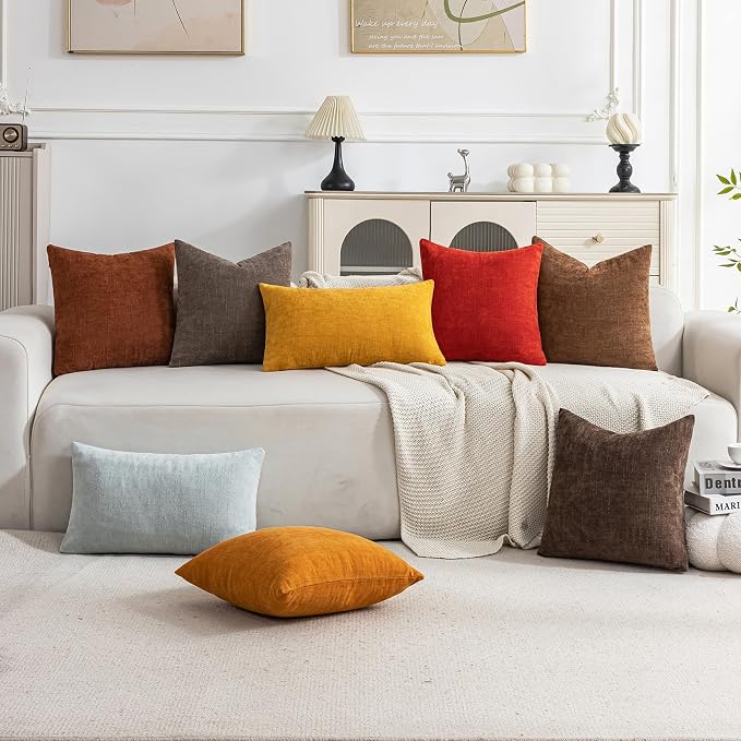 Set of 4 Soft Textured Decorative Throw Pillow Covers 12X20 Inch Cozy Farmhouse - Image 2