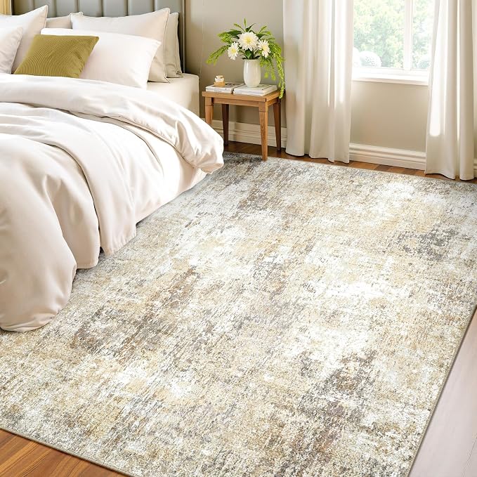 RELEANY Washable 4'x6' Abstract Area Rug - Image 3