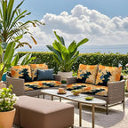 8PCS Patio Cushion Covers.Patio Furniture Couch SeatSlipcovers | Washable - Image 6