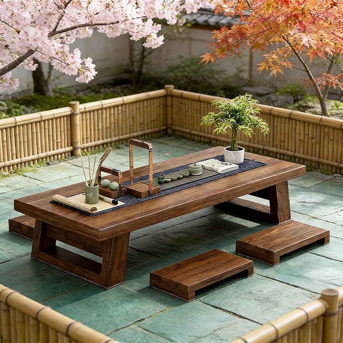 JHDXL Solid Wood Japanese Tea Table, by Unknown