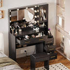 TOKSOM Makeup Vanity with Lights & Charging Station, Bedroom Makeup Dressing - Image 3