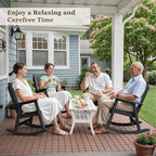 Greesum Outdoor Rocking Chair, 300lbs All-Weather Patio Rocker, Rust-Proof & - Image 2